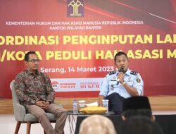 Persiapkan Penilaian KKP HAM, Kemenkumham Banten Rapat Koordinasi Penginputan Laporan kabupaten/kota peduli HAM