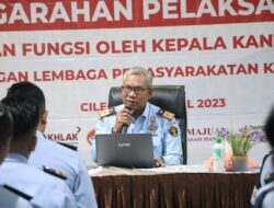 Berikan Pengarahan, Kakanwil Kemenkumham Banten Tekankan Integritas Petugas Pemasyarakatan di LP Cilegon