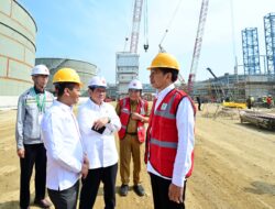 Korea Investasi Rp 60 Triliun, Presiden Jokowi Tinjau Pembangunan PT Lotte Chemical Indonesia
