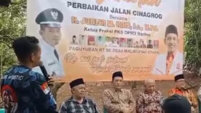 Warga Desa Malingping Utara Tasyakuran Perbaikan Jalan Cinagrog