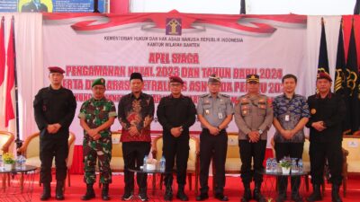 Kumham Banten Gelar Apel Kesiapsiagaan Jelang Nataru, Kakanwil: Komitmen Jaga Kondusifitas dan Antisipasi Gangguan Kamtib