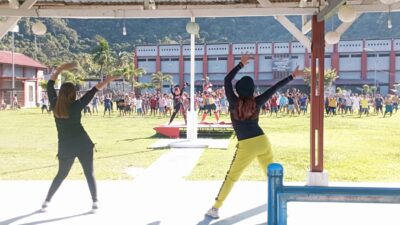 Penuh Semangat, WBP Rutan Padang Senam Bersama