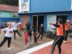 PWI Banten Gelar Senam Sehat dan Santunan Anak Yatim Piatu