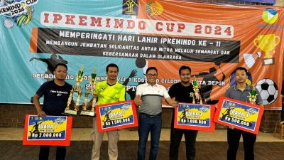 Semangat Sportivitas, Rutan Cipinang Raih Juara 3 Turnamen Mini Soccer IPKEMINDO CUP 2024