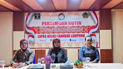 Pertemuan Perdana Dharma Wanita Persatuan Lapas Kelas I Bandar Lampung Dengan Kalapas Ike Rahmawati