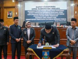 DPRD Kabupaten Serang Tetapkan 3 Raperda menjadi Perda Kabupaten Serang Tahun 2025