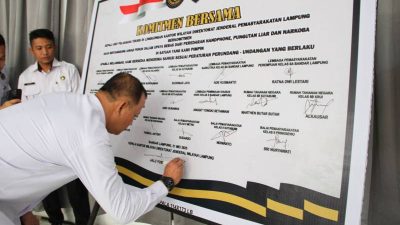 Kanwil Ditjenpas Lampung Gelar Deklarasi Zero Halinar, Tegaskan Komitmen Bebaskan Lapas dan Rutan dari HP, Pungli, dan Narkoba