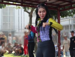 Dipimpin Instruktur Cantik, Warga Binaan Rutan Tangerang Semangat Ikuti Senam Bersama