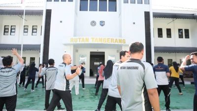 Rutan Kelas I Tangerang Gelar Senam Bersama untuk Tingkatkan Kebugaran Pegawai