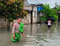 Intensitas Hujan Tinggi, Polsek Cikande Polres Serang Siagakan Personel Antisipasi Banjir