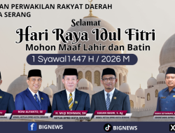 Dewan Perwakilan Rakyat Daerah Kota Serang Mengucapkan Selamat Hari Raya Idul Fitri 1 Syawal 1447 H / 2026 M