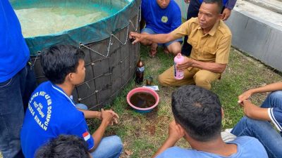 Tingkatkan Kemandirian, Lapas Dompu Latih WBP Budidaya Lele Sistem Bioflok